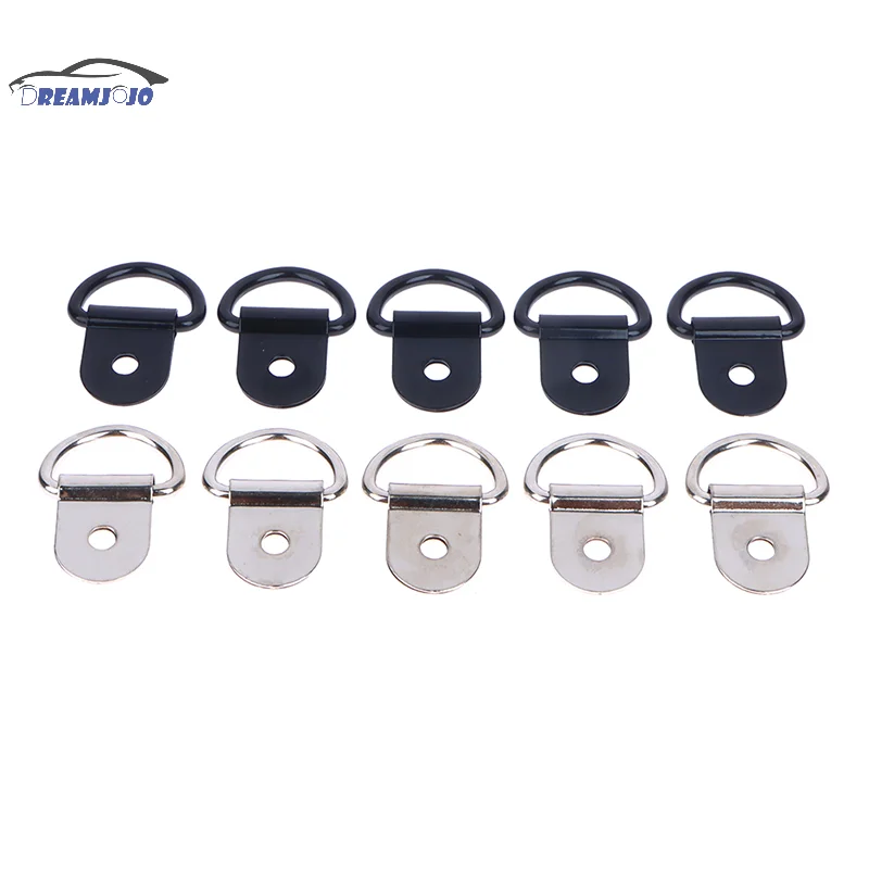 

10pcs Stainless Steel D Shape Pull Hook Tie Down Anchors Ring Iron Cargo Tie Down Ring For Trailers RV Boats Accessories