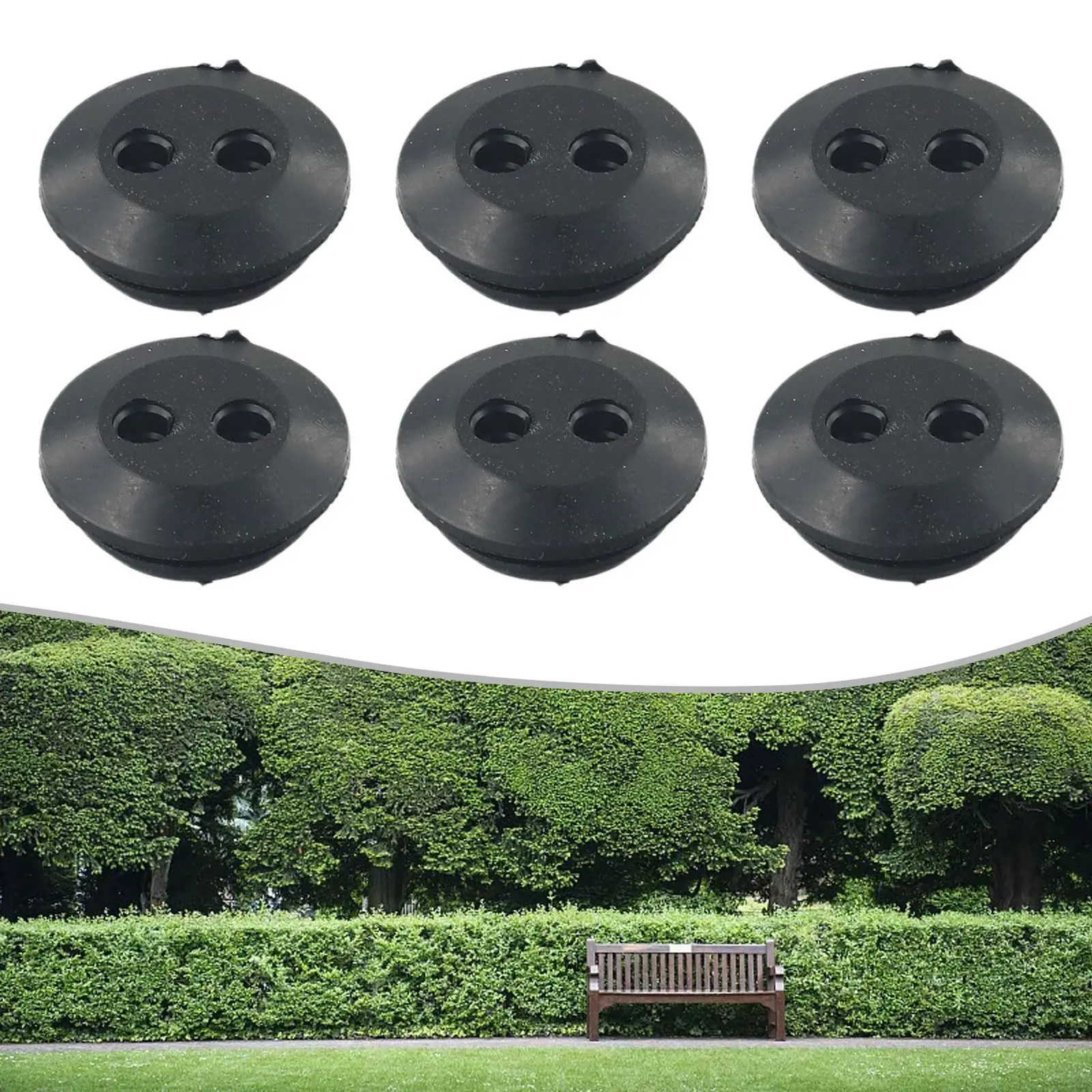 

6 Pcs 2-Holes Rubber Grommet Fuel Tank Seal Set Grommet Fuel Tank Replacement Used For Hedge-Trimmer Brush Cutters Accessories