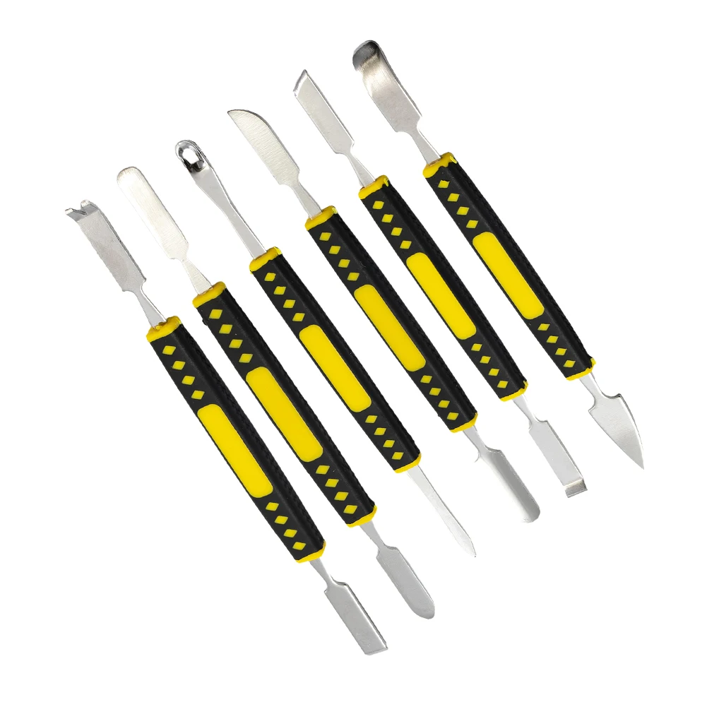 6 Pz Schermo Crowbar Telefono Cellulare Smontaggio Riparazione Apertura Leva Set Metallo Spudger Leva Laptop Pcb Riparazione Elettronica Utensili Manu