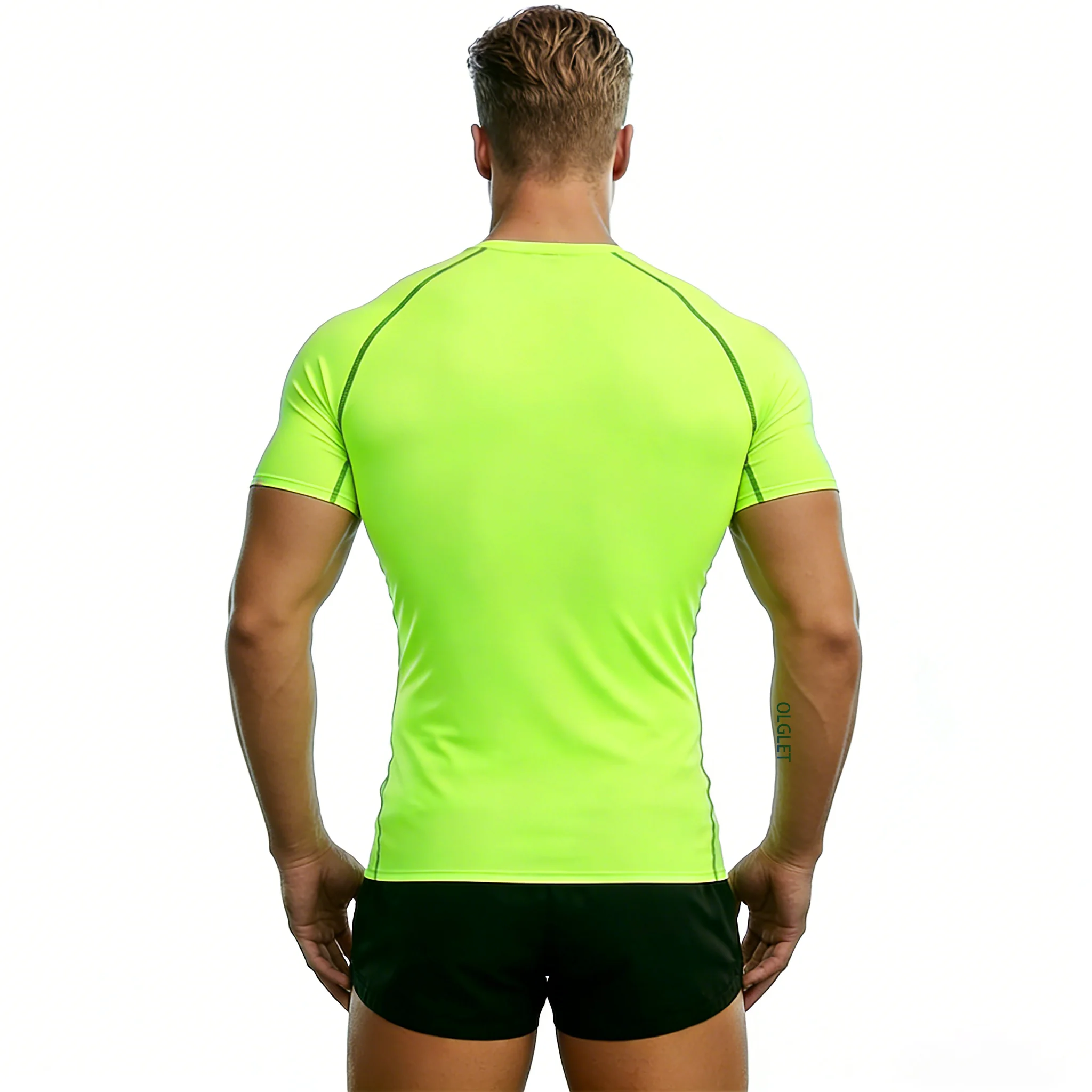 Men's Reflective Stripe Quick Dry Compression T-Shirt 4