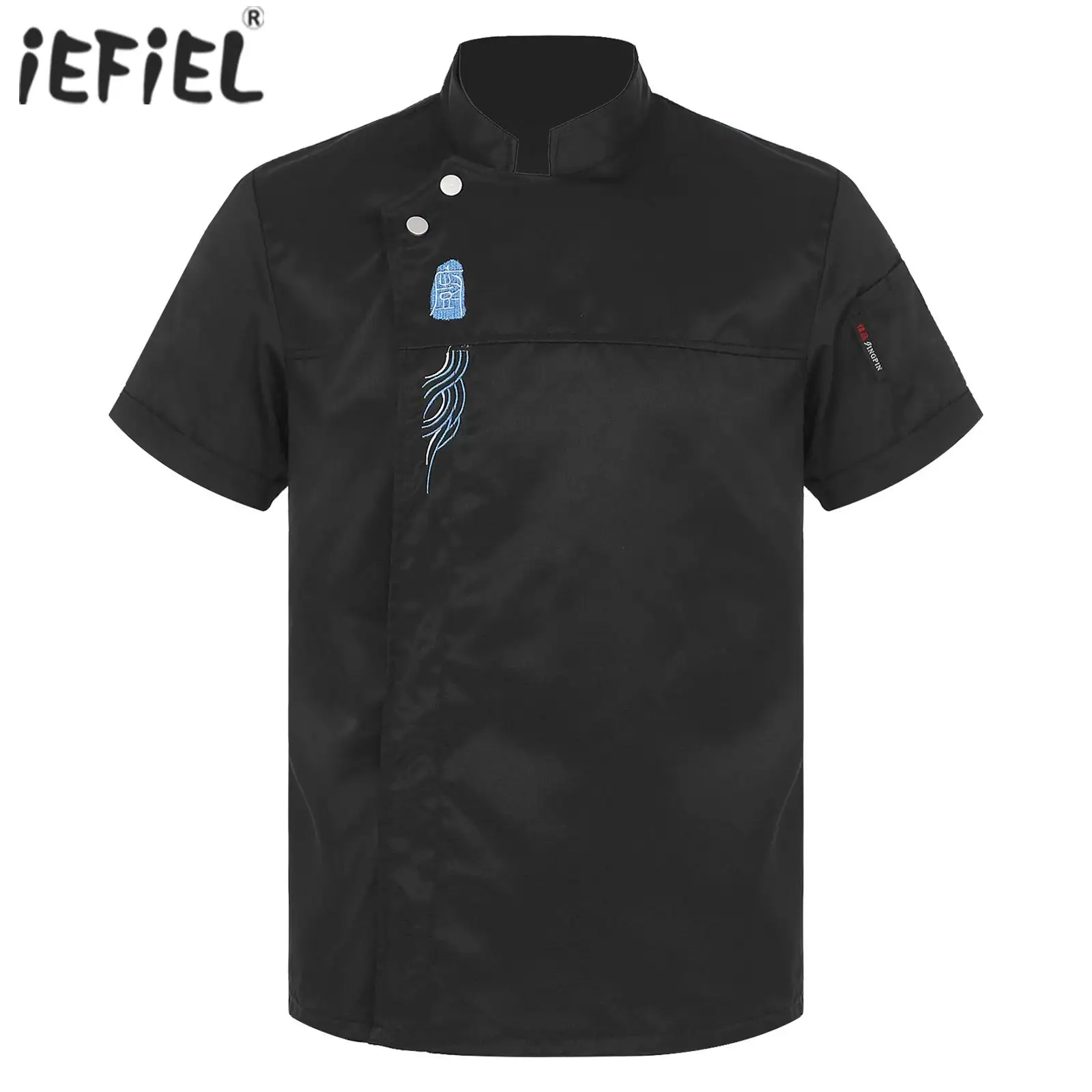 

Unisex Men's Chef Jacket Work Uniform Food Service Chef Coat Restaurant Kitchen Cook Shirts Tops Canteen Cooking Baking Clothes