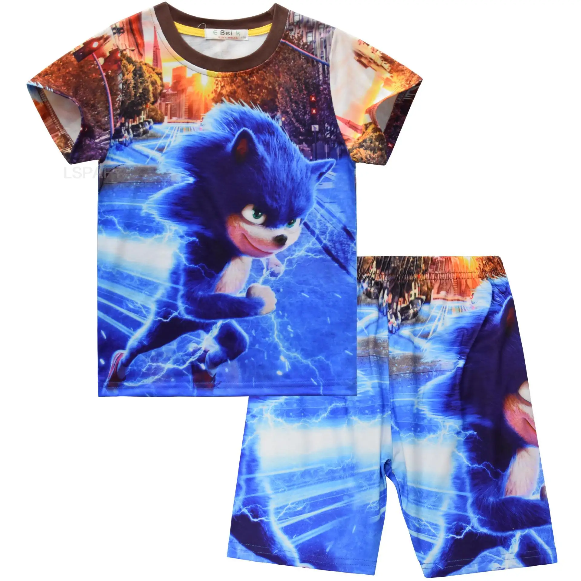 Sonic The Hedgehog Pijama de desenho animado, jogo criativo, moda  periférica, roupa de casa infantil, estudante, 1 pc - AliExpress