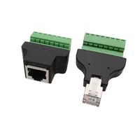RJ45 to Screw Terminal Adapter 8P8C RJ45 Male / Female to 8 Pin Screw Terminal Block for Cat5 Cat6 CCTV DVR Network 1