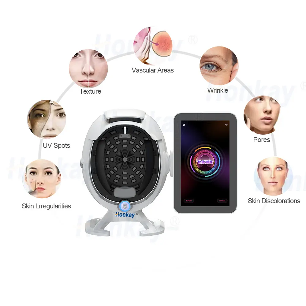 Professional 3D Digital Smart Skin Test Uv Light Analysis Machine Facial Skin Analyzer AI Scanner Diagnostics Machine