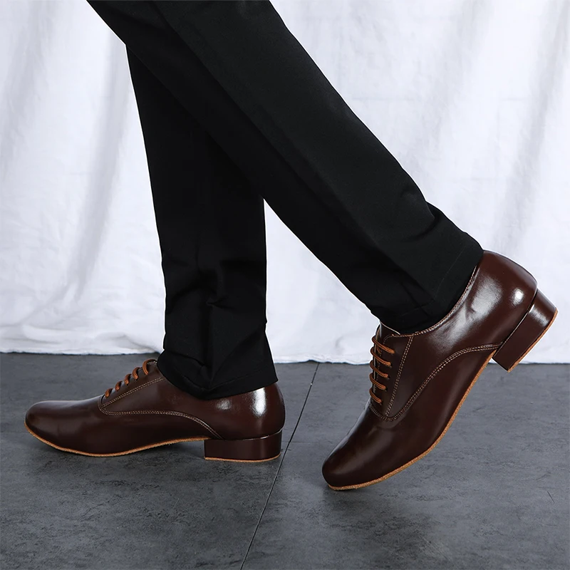 Ballroom Dance Shoes For Men Standard Modern Soft Bottom Latin Shoes Low Heel Smooth Swing Salsa Tango Waltz Dancing Shoe dance shoes
