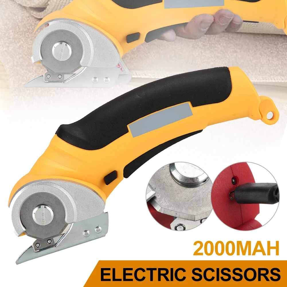 

Electric Scissors Cloth Cutting Machine Lithium 3.6V Rechargeable Leather Sewing Tailor Scissor Tungsten Steel Blade Hand Tool