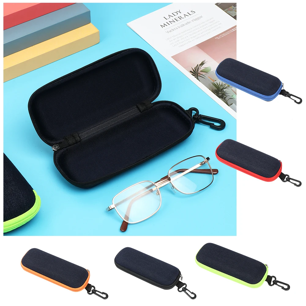 Glasses Case With Carabiner Hook,Cartoon Red Ultra Light Sunglasses Pouch,Unisex Portable Eyeglasses Bag,Soft Spectacle Case,Size 8X17 Cm 