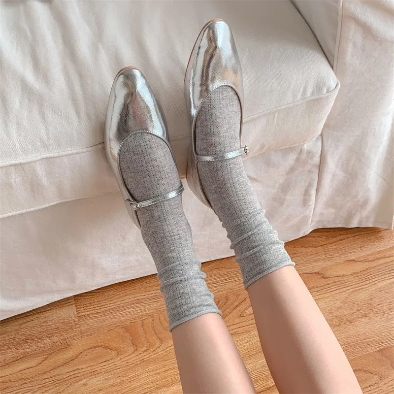 Summer Socks Women's Thin Candy Color Hollow Out Loose Casual Basic Sweet Girls Fashion Long Comfort