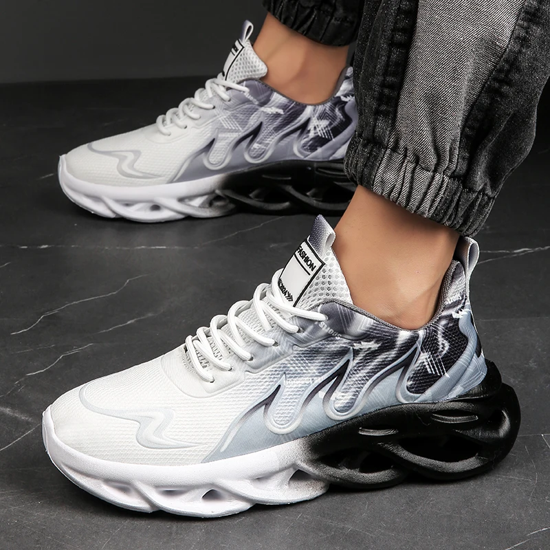 Description Picture 3 of itemRunning Shoes Men Lightweight Breathable Soft Casual Tennis Shoes Fashion Mesh Breathable Sneakers for Men