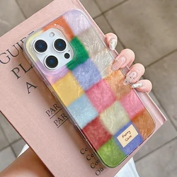 Retro Autumn & Winter Colorful Square Foil Pattern Phone Case Cover - iPhone SE (2020) (1)