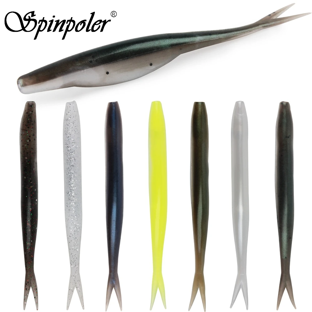 Spinpoler Floating TPR fishing lure soft plastic jerk bait 120mm/6g