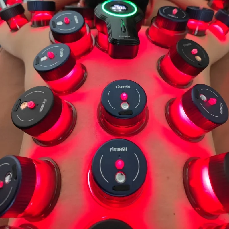 Fitdash smart cupping device infrared red light  massager device electric vacuum heated cupping 3