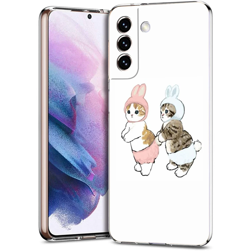 Cute Cat Cartoon Transparent Shockproof Phone Case