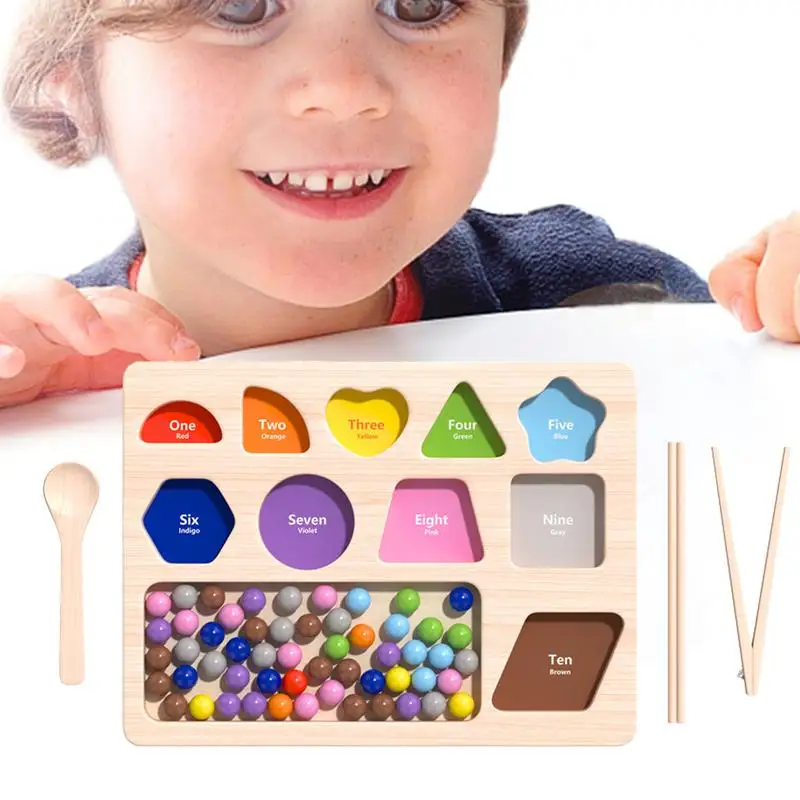 

Игра-пазл Peg Board с бусинами для раннего развития, детская математическая обучающая игрушка Монтессори, пазл с сортировкой и штабелированием, игрушка с подсчетом