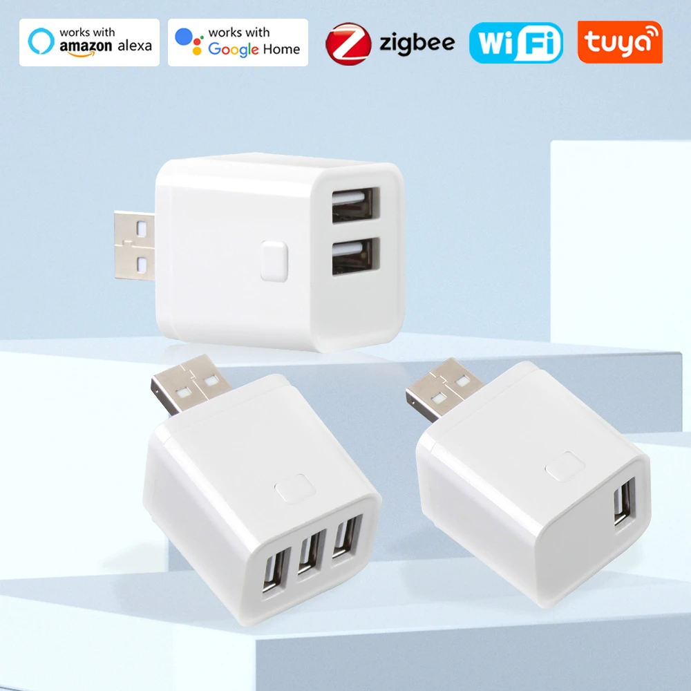 Smart Switch Smart WiFi Switch WiFi Switch Smart Plug Socket Smart Socket Wireless Switch Tuya WiFi/Zigbee Smart Micro USB Adaptor 5V Mini USB Power Adaptor Voice Control for Alexa Google Home Yandex Alice