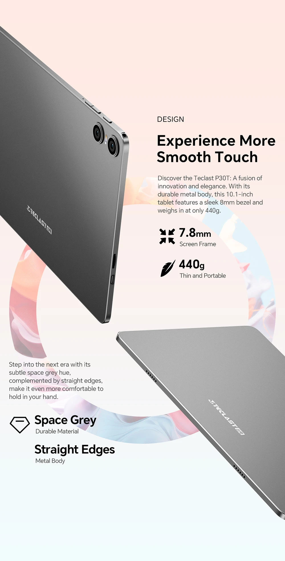 Teclast P30T Case Tablet 10.1" Dispaly Unisoc T606 8 Cores 4GB (+8GB Virtual) 128GB 6000mAh Battery Android 14 Tablets L1 Wifi6