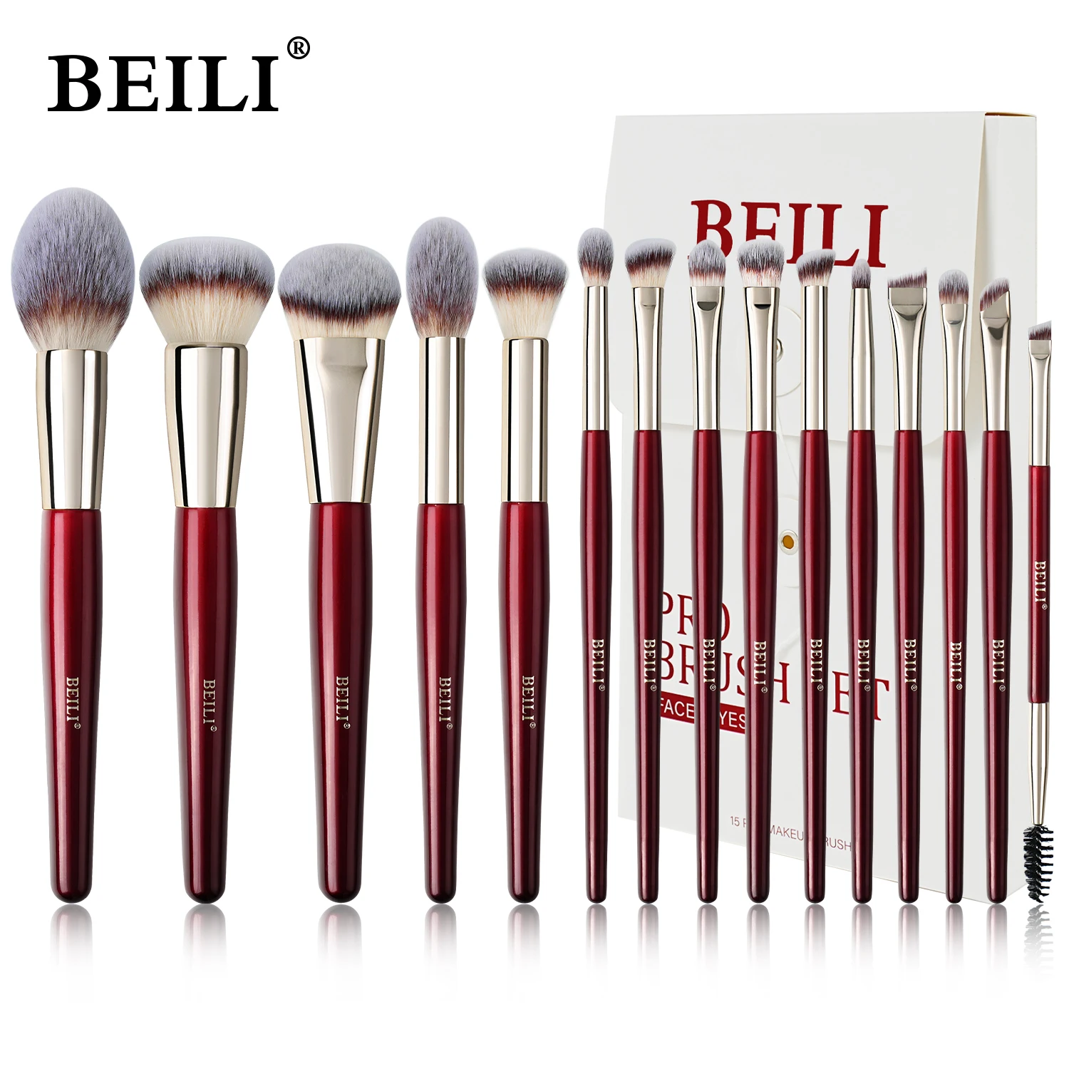BEILI 소프트 8/9/15/30 메이크업 브러쉬 세트 프리미엄 파운데이션 컨실러 아이 섀도우 아이 라이너 Kakubi Brushes 패션 디자인 뷰티 도구