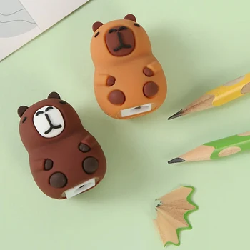 Temperamatite Capybara Temperamatite in PVC per cartoni animati Flessibile portatile Studenti Forniture di cancelleria Regalo di premi per insegnanti