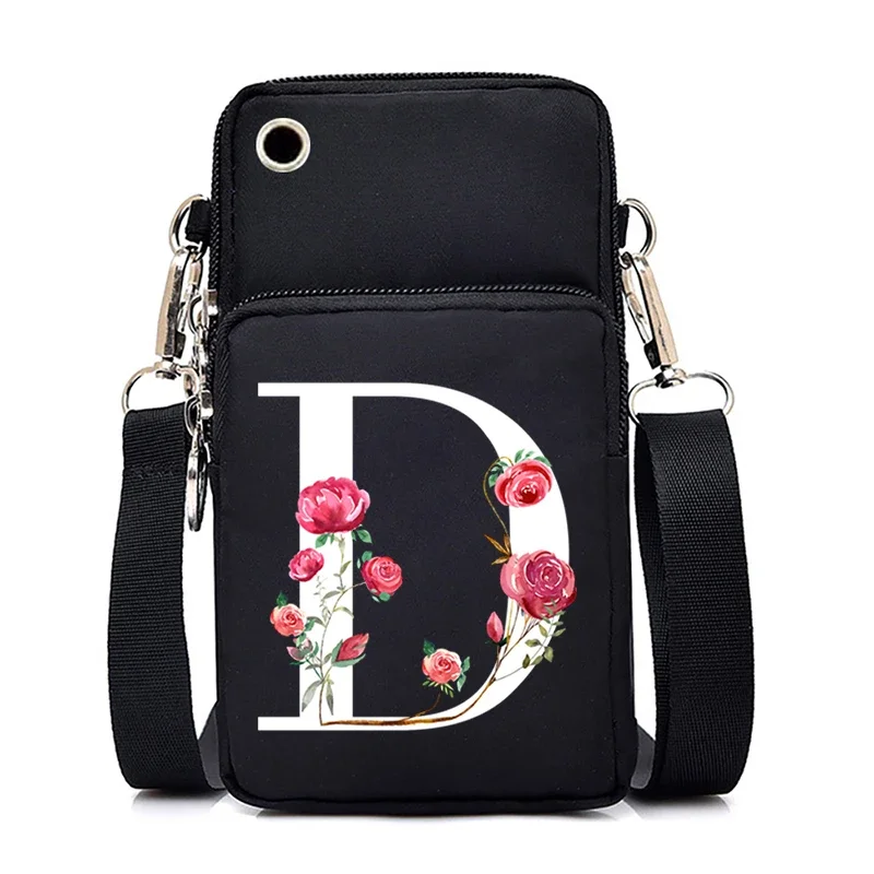 Designer Bag Cell Phone Bags Women Men 26 Floral Alphabet A-Z Fashion Portable Small Outdoor Sports Arm Shoulder Crossbody Bag