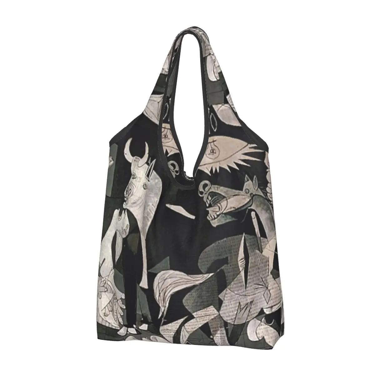 Spagna Pablo Picasso Guernica Shopping Bag Fashion Shopper Shoulder Tote Bag Borsa Portatile Di Grande Capacità