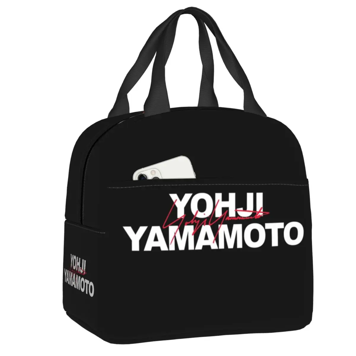 

Yohji Yamamoto Insulated Lunch Tote Bag for Women Resuable Thermal Cooler Bento Box Work School Travel