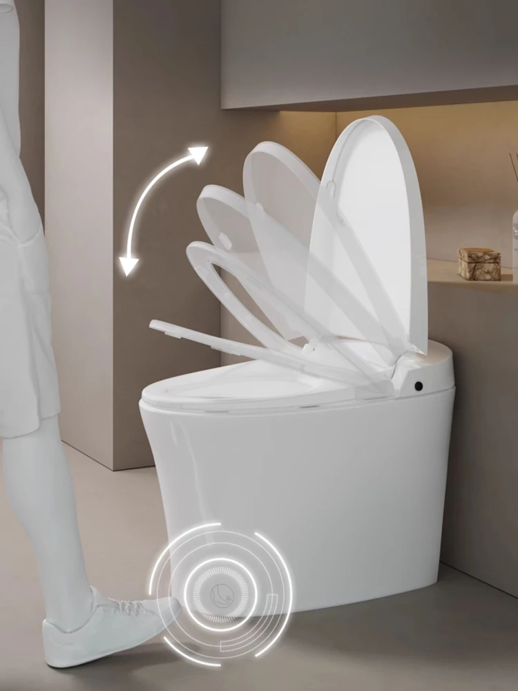 Ceramic Smart Toilet No Water Pressure Limit Foam Shield Foot Flap Flap Household Integrated Automatic Toilet Bathroom Products