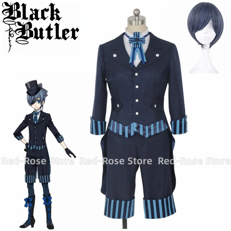 

Black Butler Book of the Atlantic Ciel Phantomhive Cosplay Costume Wig Halloween Christmas Costume