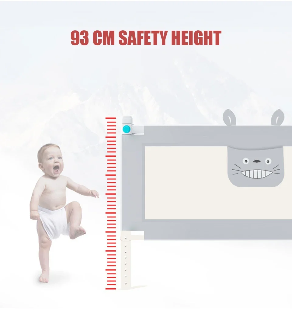 1PC Safety Kids Bed Barrier Fence for Newborn Bedroom Crib Anti-Fall Playpen Adjustable for Bed Rails Security Activity Center