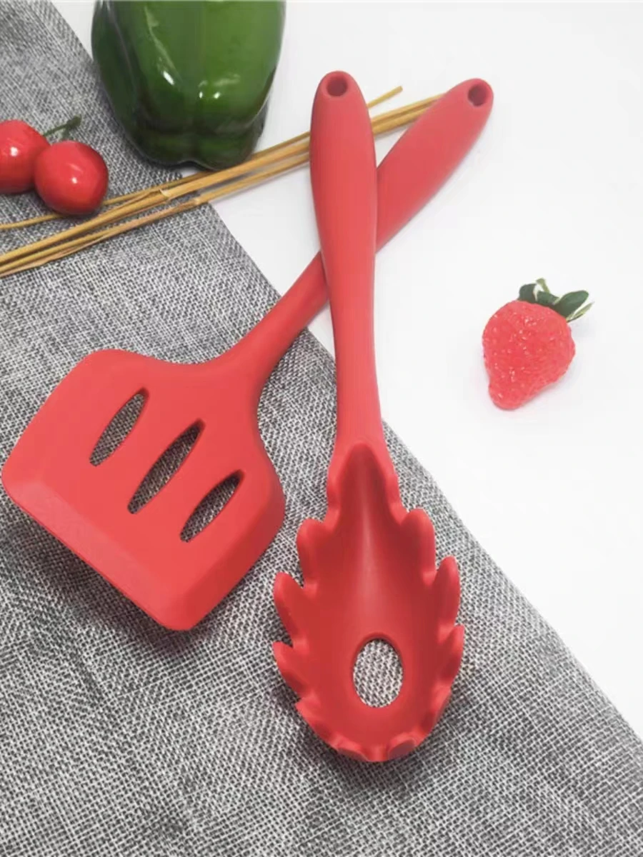 Heat Resistant Silicone Pasta Spoon Kitchen Tong Powder Claw Food Grade Noodle Spoon Cooking Utensils Accessories