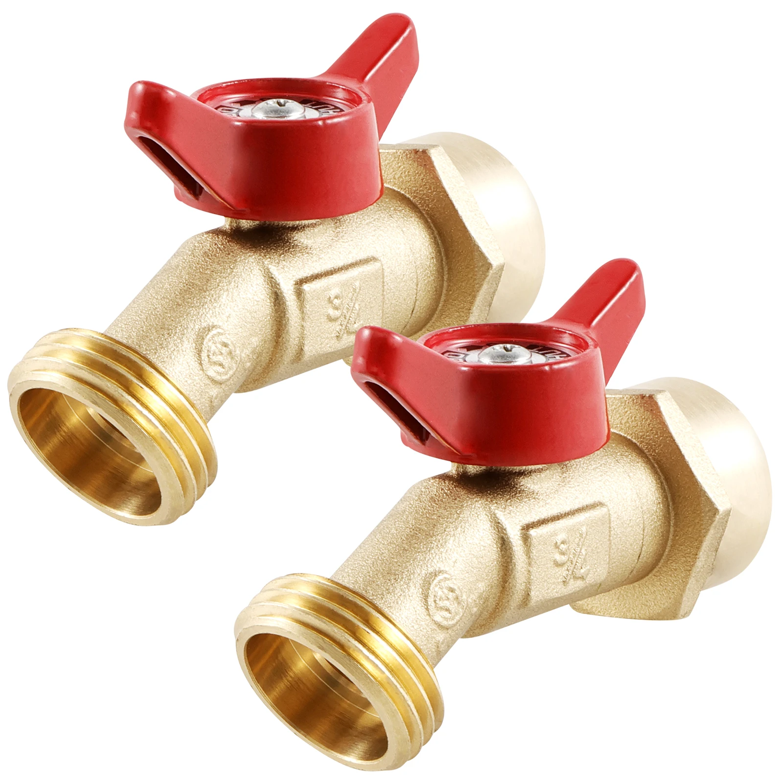 

2 шт., латунный садовый кран с поворотом на 1/4 градусов