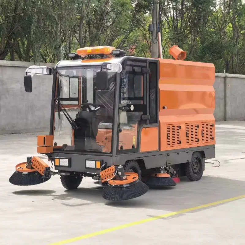 Atomatic Magnetic Ride on Electric Road Sweeping Cleaning Vacuum Street Cleaner Fully Enclosed Industrial Floor Sweeper Machine