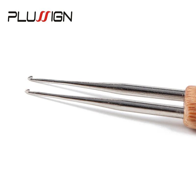1Pcs/Lot Dreadlocks Crochet Natural Bamboo 1 Hook 2 Hooks 3 Hooks One Head 0.5Mm 0.75Mm Sisterlocks Needle Hair Weaving Tool crochet hooks