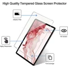 2PCS Glass for Samsung Galaxy Tab S8 Plus Screen Protector Protective Film for Samsung Galaxy Tab S8+ 2022 12.4" SM-X800 SM-X806 3