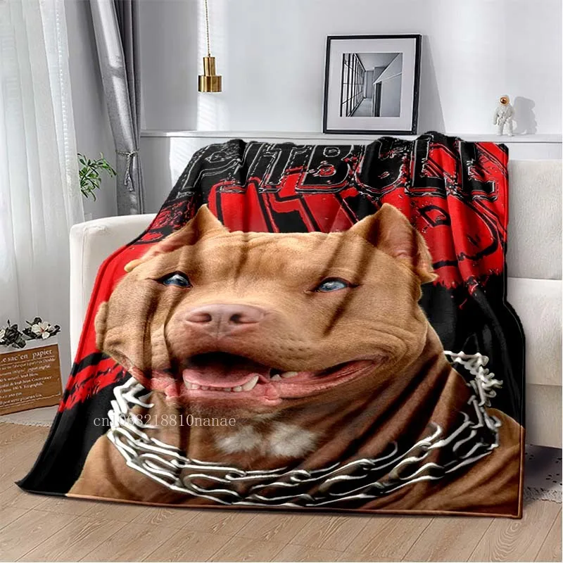 

Мягкое плюшевое фланелевое одеяло Pitbull Dog для гостиной, спальни, кровати, дивана, пикника, чехол с 3D принтом для детей и взрослых