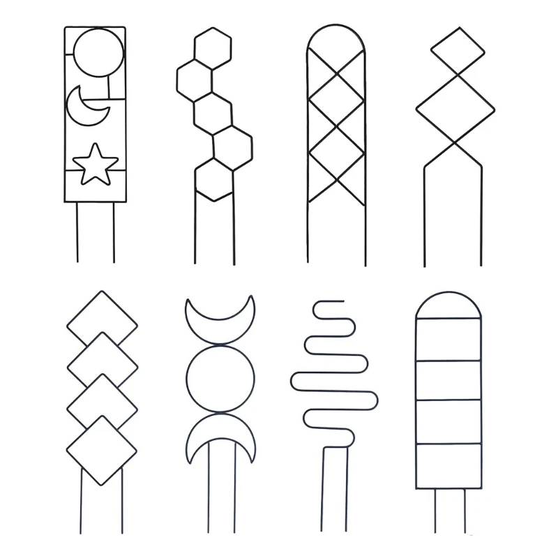 

Plant Support Frame Iron Stake Vegetable Plant Flower Rack Vine Climbing Trellis