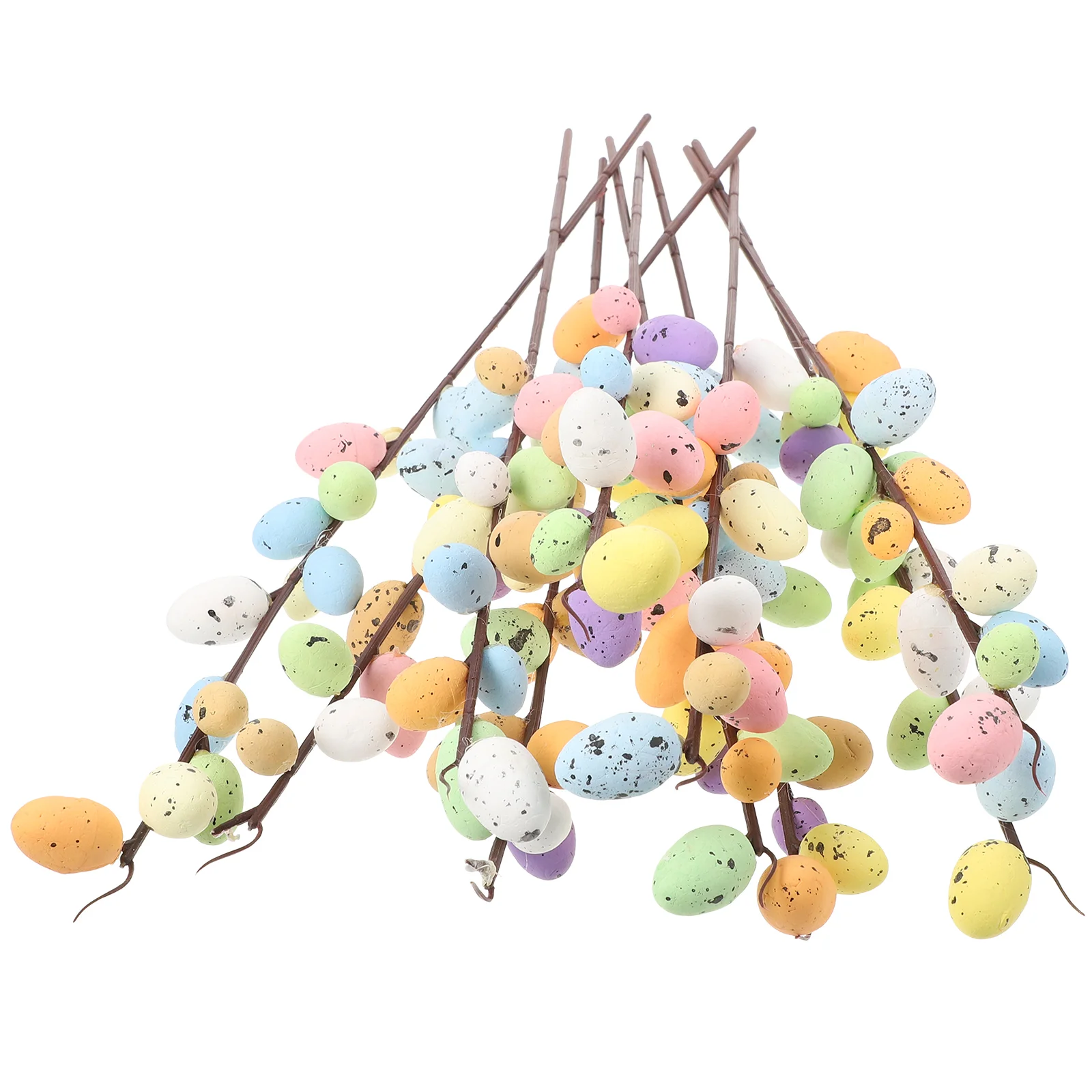 

10 Pcs Easter Branch Egg Picks Home Decor Tree Garland Frangipani Ornament Artificial
