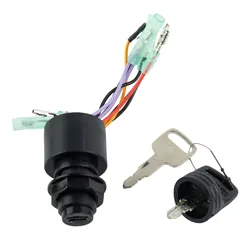 Boat Engine Ignition Key Switch For Outboard Motors 3 Pos 87-17009A5 Plastic + Metal Replacement Part Boat Accessories