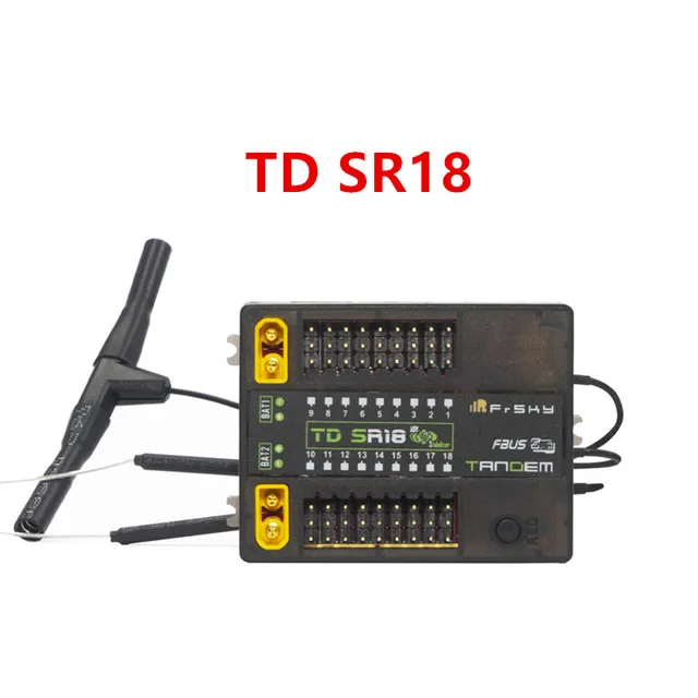 Frsky TD SR18 Tandem dual-band receiver 2.4Ghz / 900Mhz Built-in Advanced Stabilization Functions / Black-Box 1
