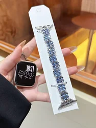 Elegant Bracelet Link Style Watch Band Strap - Stunning Design - 42mm44mm45mm46mm49mm (Blue)