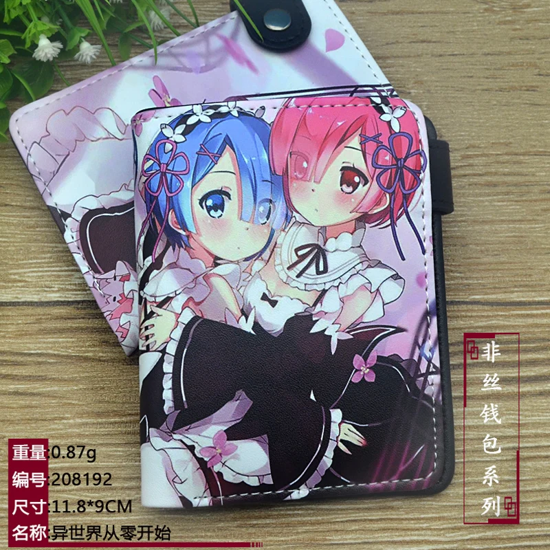 Anime Relife In A Different World From Zero Wallet Rem Ram Coin Purse