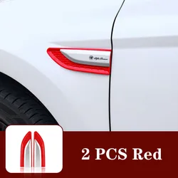 Sleek Design Car Blade Wheel Brow Side Fender Decorative Stickers (2pcs red Alfa)