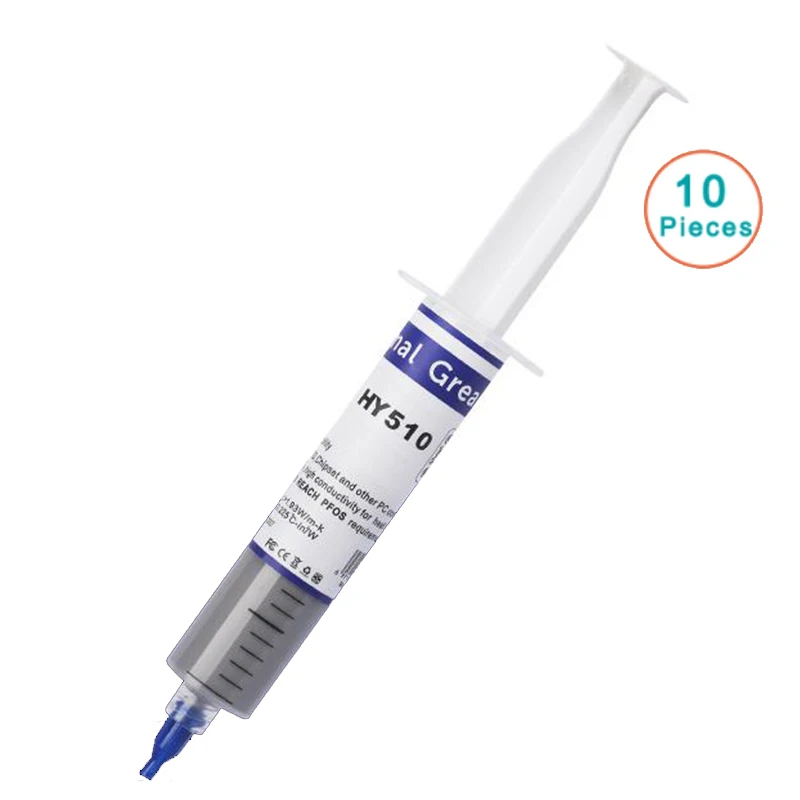 Popular Cor Cinza Graxa Térmica Silicone Processador Pasta de Resfriamento Pasta Térmica 30g 10 Peças Lote