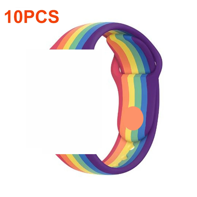10pcs 44mm Silicone Strap Band for Smart Watch Series 6/5 42mm Rubber Wrist Bracelet Adapter Smartwatch W27 PRO DT7+ Iwo 13 | Электроника