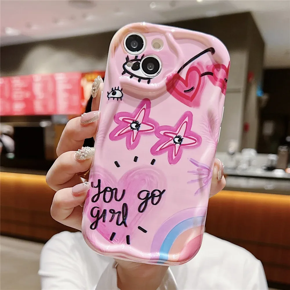 Flower Soft Silicone 3D Wavy Edge Phone Case Cover