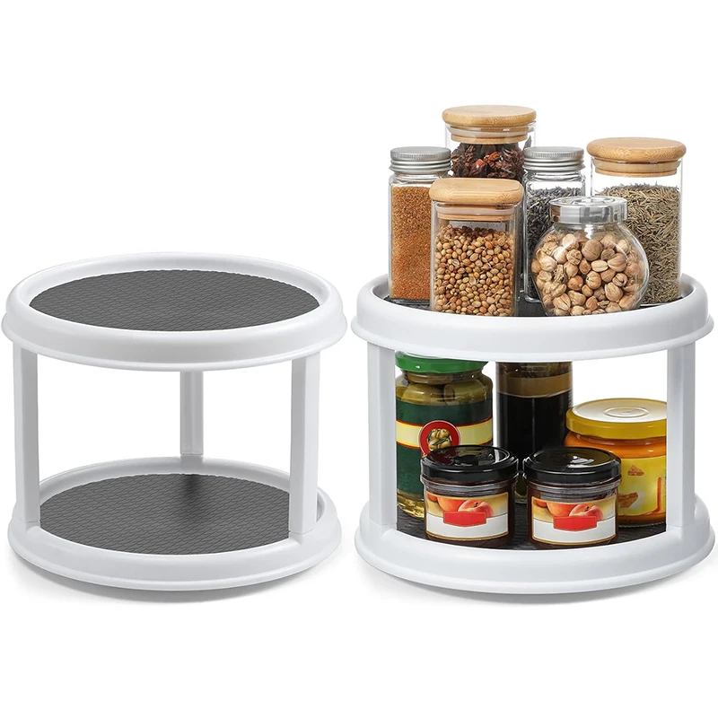 Spice Jars Small Turntable For Spices SUNFICON Tier Lazy Susans