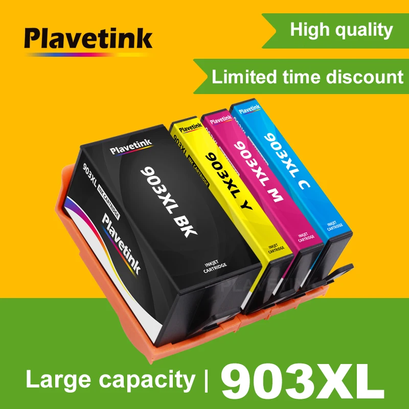 Plastetink 903Xl Per Cartuccia D'Inchiostro Hp 903Xl 903 Xl Compatibile Per Stampante Hp903 Officejet Pro 6950 6960 6961 6963 6964 6965 6966