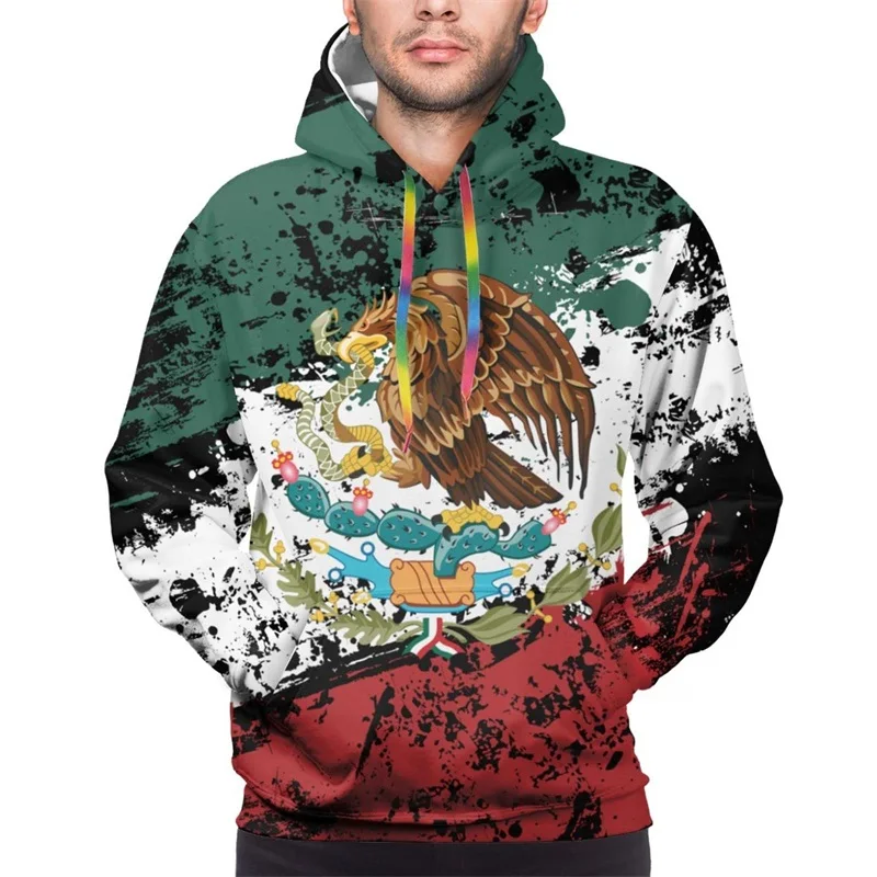 thumbnail image 1 of Sudadera con capucha con la bandera de México para hombre, sudadera con estampado 3D, sudadera con gráficos casuales, sudadera con capucha de gran tamaño para primavera y otoño, ropa de calle, 1 of 5