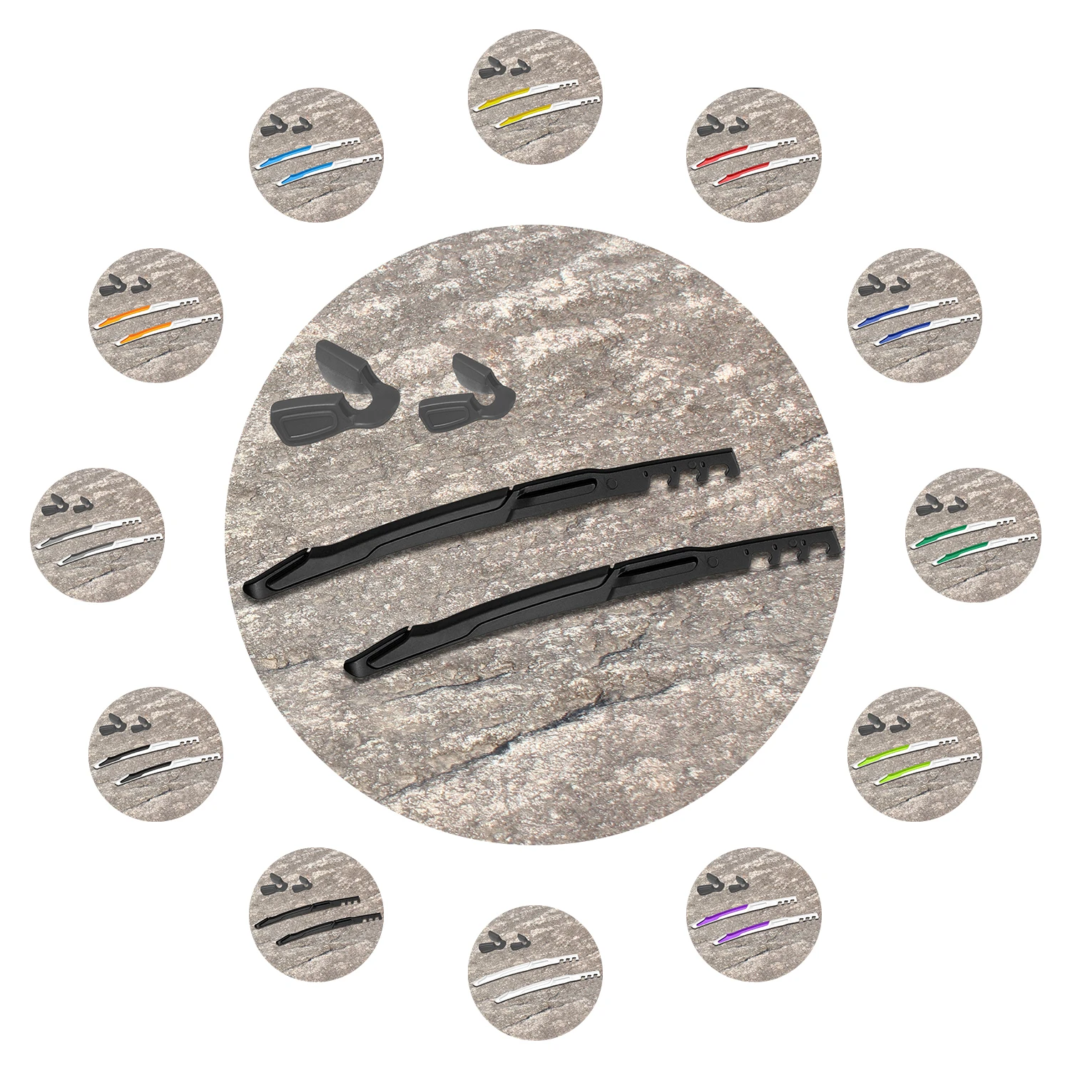 Cursore Del Tempio Di Ricambio In Gomma Siliconica E.O.S E Naselli Grandi E Piccoli Per Oakley Jawbreaker Scelta Multipla