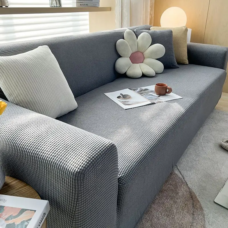 

Sofa Cover Universal Solid Color Modern Simple All-inclusive Non-slip Dustproof Living Room Home Sofa Cover Send Pillowcases