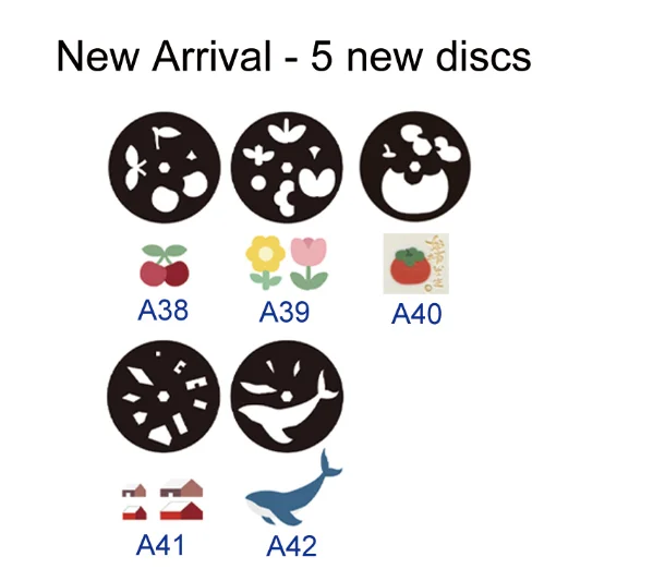 

5 new extruder discs , 5 new patterns